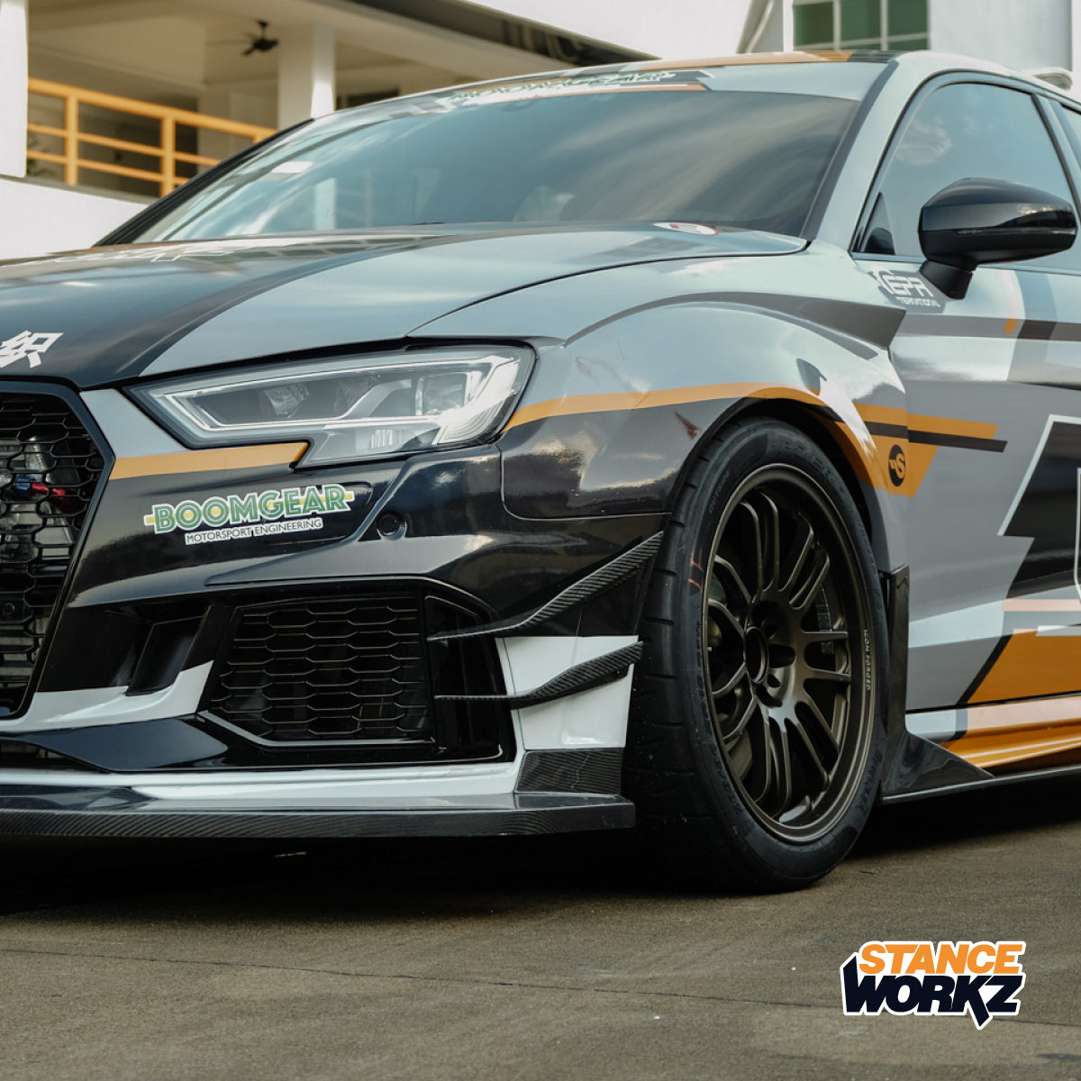 stanceworkz Aodi RS3 bodykit Bumper Canards